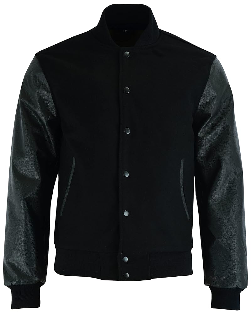 ジャケット・アウター SO ORIGINAL WOOL VARSITY JACKET (BLACK) Buy Black All Wool Letterman Jacket – Classic Varsity Style